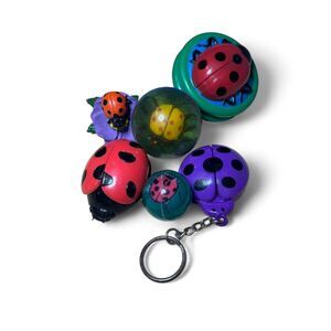VTG Lot 6 Ladybug Toys & Novelties Whimsical Collectible